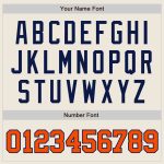 Custom Authentic Baseball Jersey in Cream Orange and Navy Custom Cream Orange-Navy Authentic Baseball Jersey - Image 4