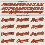 Custom Authentic Baseball Jersey in Cream Orange and Navy Custom Cream Orange-Navy Authentic Baseball Jersey - Image 5