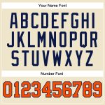 Custom Basketball Jersey - Authentic Throwback Cream Orange Navy Design Custom Cream Orange-Navy Authentic Throwback Basketball - Image 4