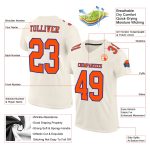Custom Authentic Football Jersey - Cream Orange-Royal Mesh Design Custom Cream Orange-Royal Mesh Authentic Football Jersey - Image 2