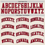 Custom Red Black Basketball Jersey Authentic Throwback Style 5719 Custom Cream Red-Black Authentic Throwback Basketball Jersey - Image 4