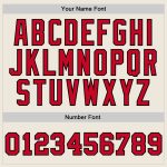 Custom Red Black Basketball Jersey Authentic Throwback Style 5719 Custom Cream Red-Black Authentic Throwback Basketball Jersey - Image 3