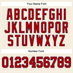 Custom Performance T-Shirt for Men - Long Sleeve Red Navy Cream Design Custom Cream Red-Navy Long Sleeve Performance T-Shirt - Image 5