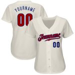 Custom Cream Red-Royal Authentic Baseball Jersey for Men - Personalize Your Team Spirit Apparel Custom Cream Red-Royal Authentic - Image 2