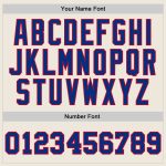 Custom Royal-Red Basketball Jersey Authentic Throwback Style 7311, Cream Design Custom Cream Royal-Red Authentic Throwback - Image 3