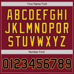 Custom Baseball Jersey - Authentic Crimson Black Gold Design Custom Crimson Black-Gold Authentic Baseball Jersey - Image 5