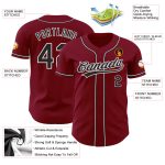 Custom Crimson Black and White Baseball Jersey - Authentic Design, Great Fit Custom Crimson Black-White Authentic Baseball - Image 3