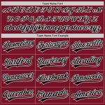 Custom Crimson Black and White Baseball Jersey - Authentic Design, Great Fit Custom Crimson Black-White Authentic Baseball - Image 4