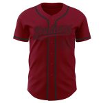 Custom Crimson-Black Authentic Baseball Jersey for Men - Personalized Sports Apparel Custom Crimson Crimson-Black Authentic - Image 2
