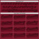 Custom Crimson-Black Authentic Baseball Jersey for Men - Personalized Sports Apparel Custom Crimson Crimson-Black Authentic - Image 4