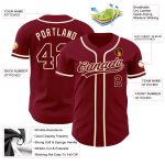 Custom Crimson Cream Baseball Jersey - Authentic Team Gear for Fans Custom Crimson Crimson-Cream Authentic Baseball Jersey - Image 3