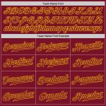 Custom Crimson-Gold Authentic Baseball Jersey - Personalized Team Jersey Custom Crimson Crimson-Gold Authentic Baseball Jersey - Image 4