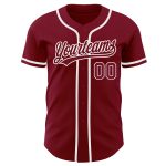 Custom Crimson-White Authentic Baseball Jersey - Personalized Team Apparel Custom Crimson Crimson-White Authentic Baseball - Image 2