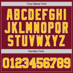 Custom Crimson Gold White Baseball Jersey - Authentic Design for Sports Fans Custom Crimson Gold-White Authentic Baseball - Image 5