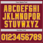 Custom Crimson Gold White Authentic Fade Baseball Jersey - Stylish Fashion Athletic Wear Custom Crimson Gold-White Authentic - Image 3