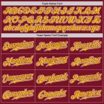 Custom Crimson Gold White Authentic Fade Baseball Jersey - Stylish Fashion Athletic Wear Custom Crimson Gold-White Authentic - Image 4