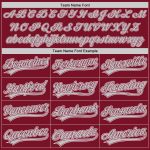 Custom Baseball Jersey - Authentic Crimson Gray-White Design, Perfect for Fans Custom Crimson Gray-White Authentic Baseball - Image 4