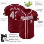 Custom Baseball Jersey - Authentic Crimson Gray-White Design, Perfect for Fans Custom Crimson Gray-White Authentic Baseball - Image 3