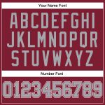 Crimson Gray White Long Sleeve Performance T-Shirt Custom Design for Men Custom Crimson Gray-White Long Sleeve Performance - Image 5