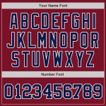 Custom Baseball Jersey Authentic Crimson Navy-White Style 9409 Custom Crimson Navy-White Authentic Baseball Jersey Style - Image 5