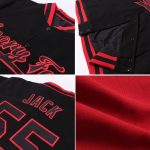 Custom Varsity Letterman Bomber Jacket Royal-White Two Tone Crimson Full Snap Custom Crimson Royal-White Bomber Full-Snap - Image 2