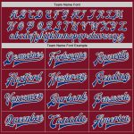 Custom Varsity Letterman Bomber Jacket Royal-White Two Tone Crimson Full Snap Custom Crimson Royal-White Bomber Full-Snap - Image 4