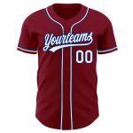 Custom Crimson White-Royal Baseball Jersey - Authentic Sports Apparel Custom Crimson White-Royal Authentic Baseball Jersey - Image 2