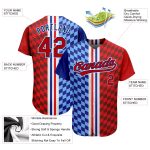 Red-Royal 3D Pattern Baseball Jersey - Custom Design Authentic Sports Apparel Custom Figure Red-Royal 3D Pattern Design Authentic - Image 3