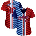 Red-Royal 3D Pattern Baseball Jersey - Custom Design Authentic Sports Apparel Custom Figure Red-Royal 3D Pattern Design Authentic - Image 2