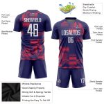 Sublimation Soccer Jersey Custom Figure White Purple Design Outfit Custom Figure White-Purple Sublimation Soccer Uniform - Image 3