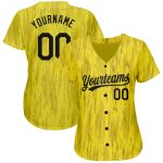 Custom Gold Black 3D Pattern Baseball Jersey - Authentic Style 2862 Custom Gold Black 3D Pattern Design Authentic Baseball - Image 2