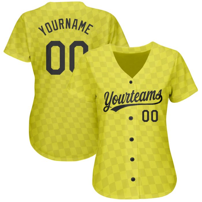 Custom Gold Black 3D Baseball Jersey - Unique Pattern Design Authentic Sports Apparel Custom Gold Black 3D Pattern Design - Image 2