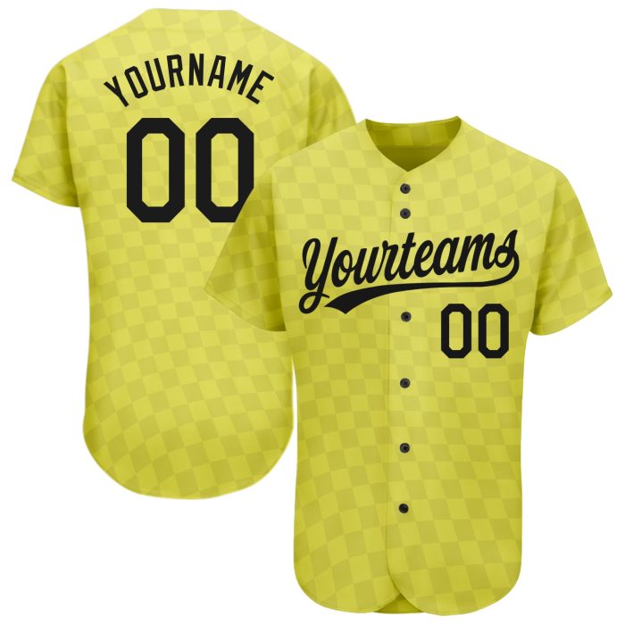 Custom Gold Black 3D Baseball Jersey - Unique Pattern Design Authentic Sports Apparel Custom Gold Black 3D Pattern Design - Image 1