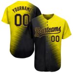 Custom Gold Black 3D Pattern Authentic Baseball Jersey - Old Gold Design Custom Gold Black-Old Gold 3D Pattern Design Authentic