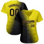 Custom Gold Black 3D Pattern Authentic Baseball Jersey - Old Gold Design Custom Gold Black-Old Gold 3D Pattern Design Authentic - Image 2