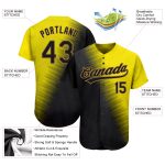 Custom Gold Black 3D Pattern Authentic Baseball Jersey - Old Gold Design Custom Gold Black-Old Gold 3D Pattern Design Authentic - Image 3