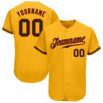 Custom Gold Black Orange Baseball Jersey - Authentic Team Apparel for Ultimate Fan Experience Custom Gold Black-Orange Authentic
