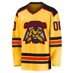 Custom Gold Black Red Hockey Jersey - Personalized Team Apparel for Fans and Players Custom Gold Black-Red Hockey Jersey - Image 2