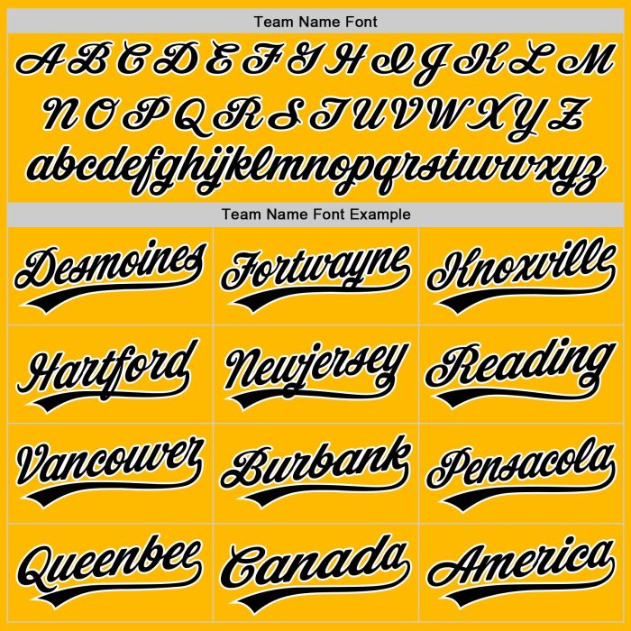Custom Gold Black White Baseball Jersey - Authentic Design, Perfect for Fans and Players Custom Gold Black-White Authentic - Image 4