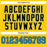 Custom Gold Blue-Black Basketball Jersey - Authentic Throwback Design Custom Gold Blue-Black Authentic Throwback Basketball - Image 4