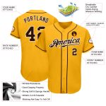 Custom Gold Brown White Baseball Jersey - Authentic Design for Fans Custom Gold Brown-White Authentic Baseball Jersey - Image 3