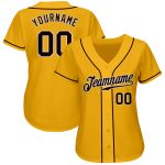 Custom Gold Brown White Baseball Jersey - Authentic Design for Fans Custom Gold Brown-White Authentic Baseball Jersey - Image 2