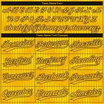 Custom Gold-Black 3D Pattern Baseball Jersey - Authentic Design for Sports Fans Custom Gold Gold-Black 3D Pattern Design - Image 4