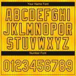 Custom Gold-Black 3D Pattern Baseball Jersey - Authentic Design for Sports Fans Custom Gold Gold-Black 3D Pattern Design - Image 5