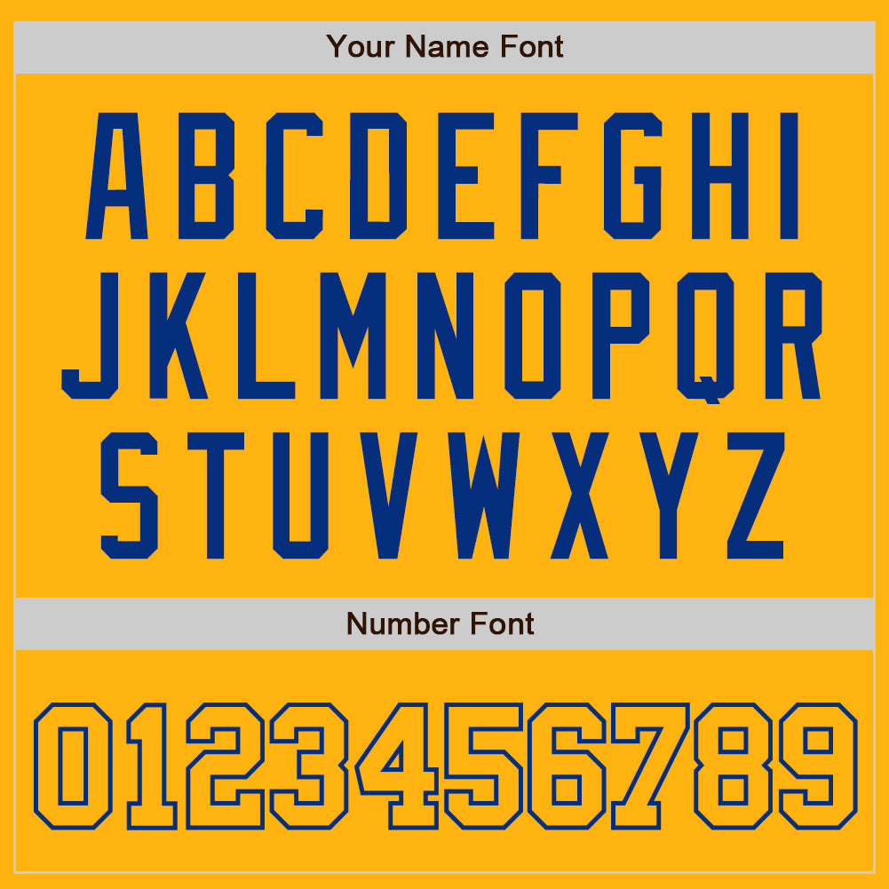 Custom Gold Gold-Royal Authentic Baseball Jersey Custom Gold-Royal Authentic Baseball Jersey - Personalized Gold Jersey Custom Gold Gold-Royal Authentic Baseball Jersey - Image 5