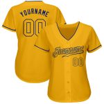 Custom Gold-Royal Authentic Baseball Jersey - Personalized Gold Jersey Custom Gold Gold-Royal Authentic Baseball Jersey - Image 2