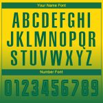 Custom Gold Kelly Green Soccer Jersey Long Sleeve Fade Fashion Uniform Custom Gold Kelly Green Sublimation Long Sleeve Fade - Image 5