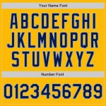Personalized Gold Navy Light Blue Baseball Jersey - Authentic Custom Design Custom Gold Navy-Light Blue Authentic Baseball - Image 5