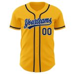 Personalized Gold Navy Light Blue Baseball Jersey - Authentic Custom Design Custom Gold Navy-Light Blue Authentic Baseball - Image 2