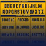 Custom Gold Navy Soccer Uniform Jersey - Long Sleeve Fade Fashion Design Custom Gold Navy Sublimation Long Sleeve Fade Fashion - Image 4